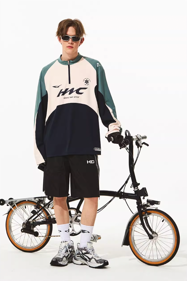 Harsh and Cruel Cycling Colorblock Zipper Tee