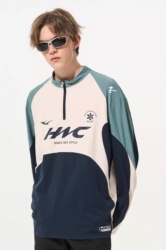 Harsh and Cruel Cycling Colorblock Zipper Tee