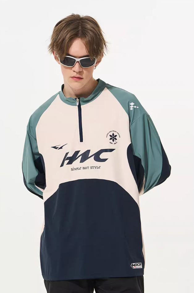 Harsh and Cruel Cycling Colorblock Zipper Tee