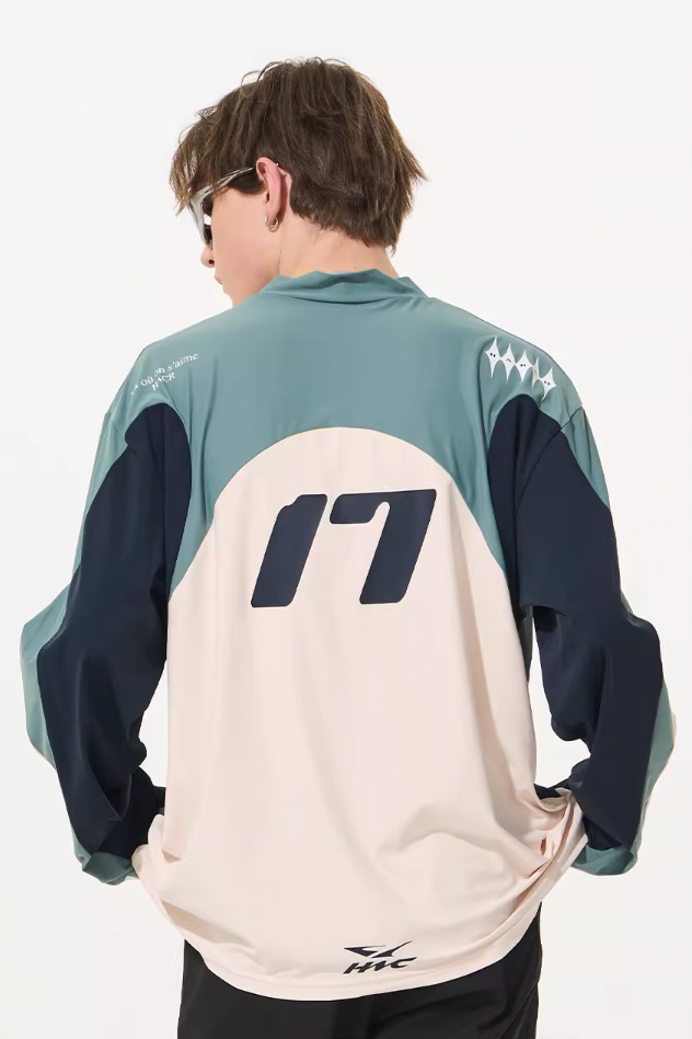 Harsh and Cruel Cycling Colorblock Zipper Tee