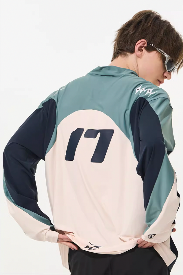 Harsh and Cruel Cycling Colorblock Zipper Tee