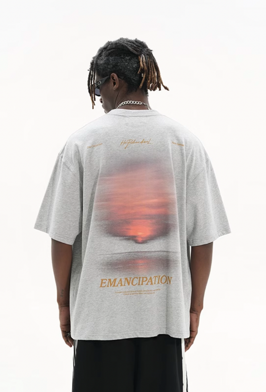 Harsh and Cruel Sunset Handwriting Logo Tee
