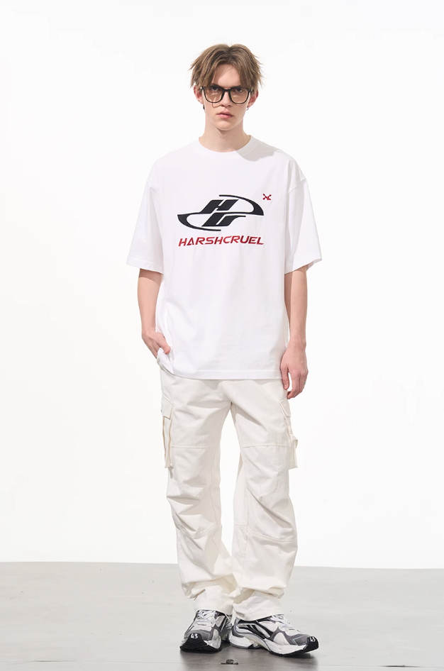 Harsh and Cruel Dynamic Embroidered Logo Tee