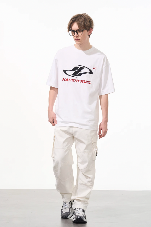 Harsh and Cruel Dynamic Embroidered Logo Tee