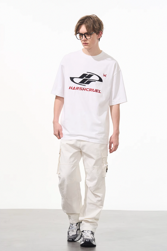 Harsh and Cruel Dynamic Embroidered Logo Tee