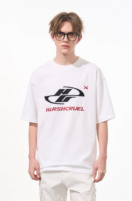 Harsh and Cruel Dynamic Embroidered Logo Tee