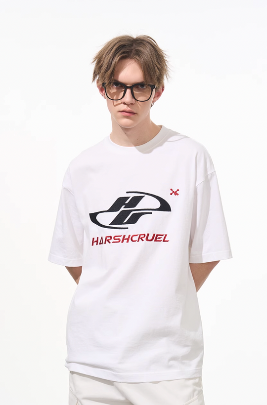Harsh and Cruel Dynamic Embroidered Logo Tee