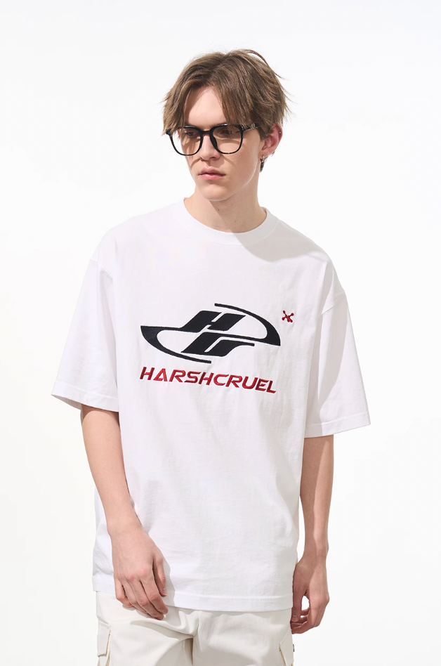 Harsh and Cruel Dynamic Embroidered Logo Tee