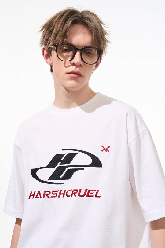 Harsh and Cruel Dynamic Embroidered Logo Tee