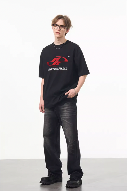 Harsh and Cruel Dynamic Embroidered Logo Tee