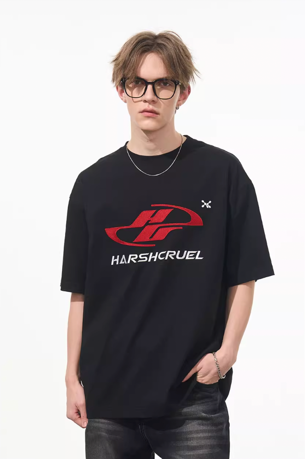 Harsh and Cruel Dynamic Embroidered Logo Tee
