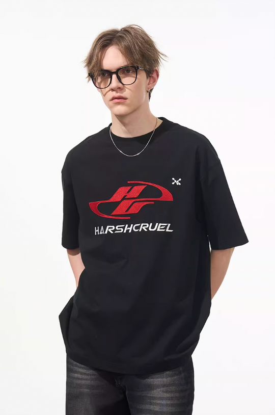 Harsh and Cruel Dynamic Embroidered Logo Tee