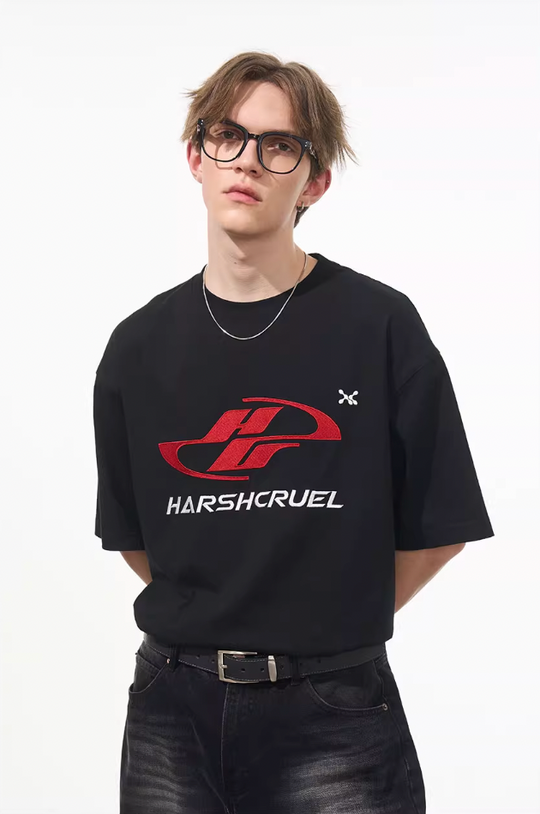 Harsh and Cruel Dynamic Embroidered Logo Tee