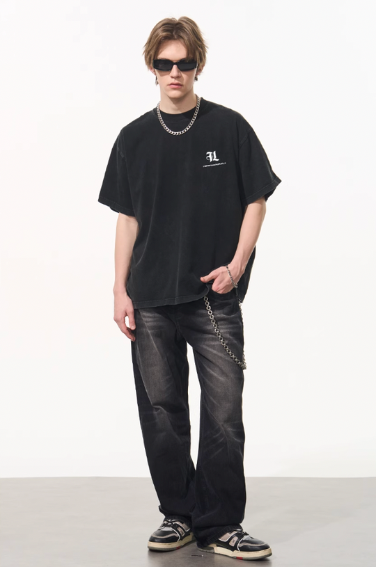 Harsh and Cruel Gothic Logo Washed Tee