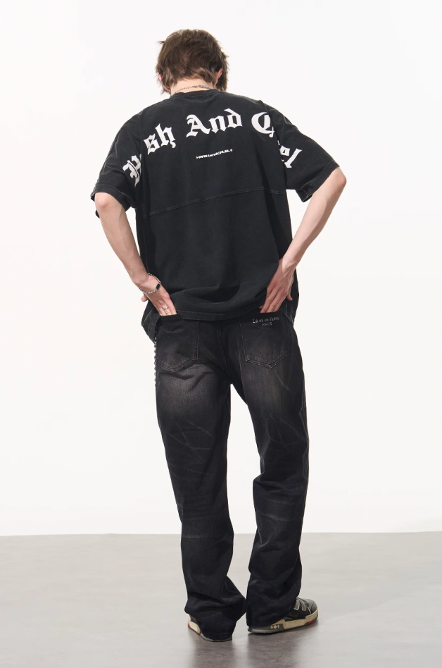 Harsh and Cruel Gothic Logo Washed Tee