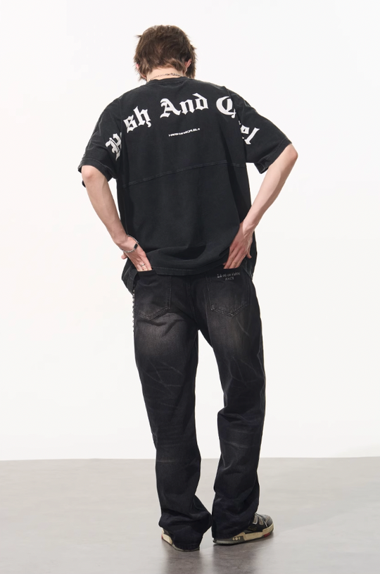 Harsh and Cruel Gothic Logo Washed Tee