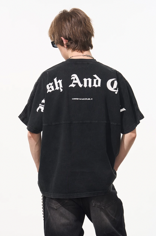 Harsh and Cruel Gothic Logo Washed Tee