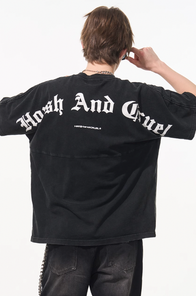 Harsh and Cruel Gothic Logo Washed Tee