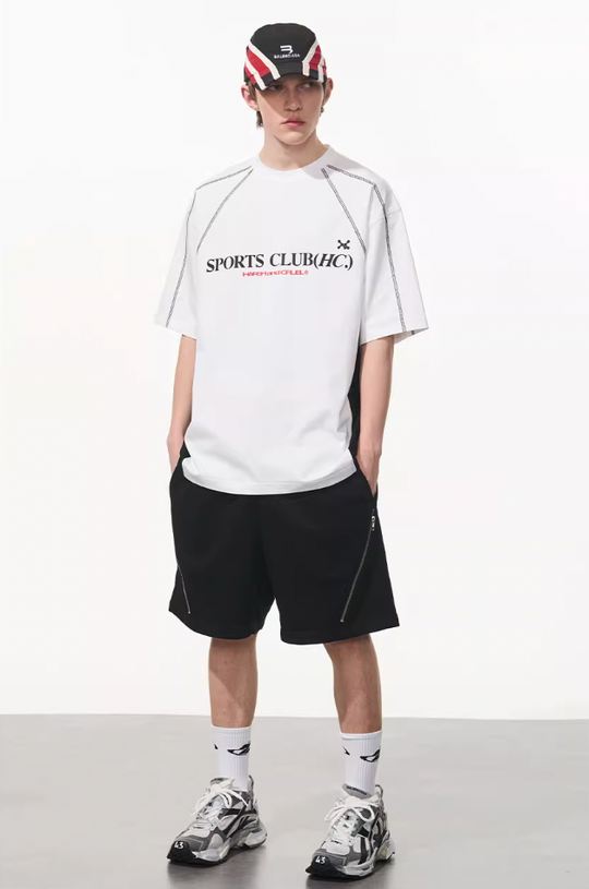 Harsh and Cruel Stitched Line Printed Tee