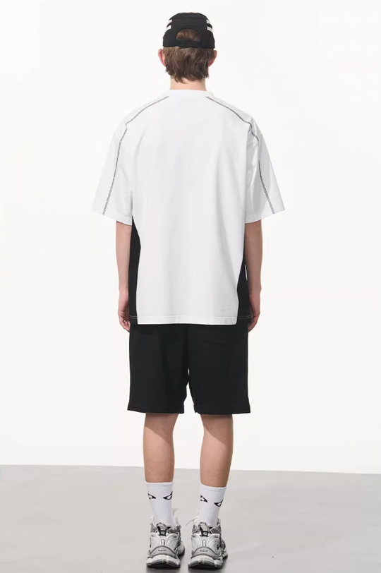 Harsh and Cruel Stitched Line Printed Tee