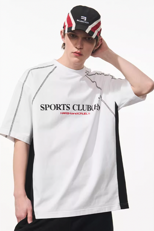 Harsh and Cruel Stitched Line Printed Tee