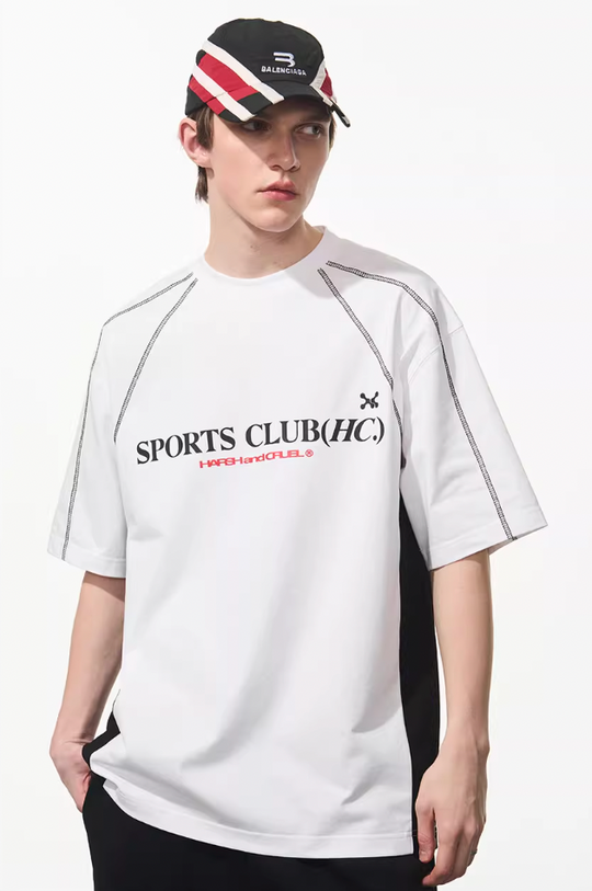 Harsh and Cruel Stitched Line Printed Tee