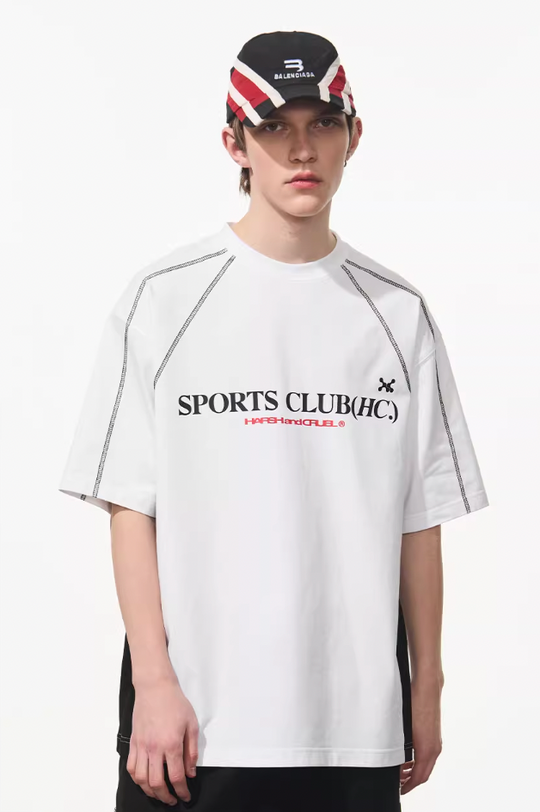 Harsh and Cruel Stitched Line Printed Tee