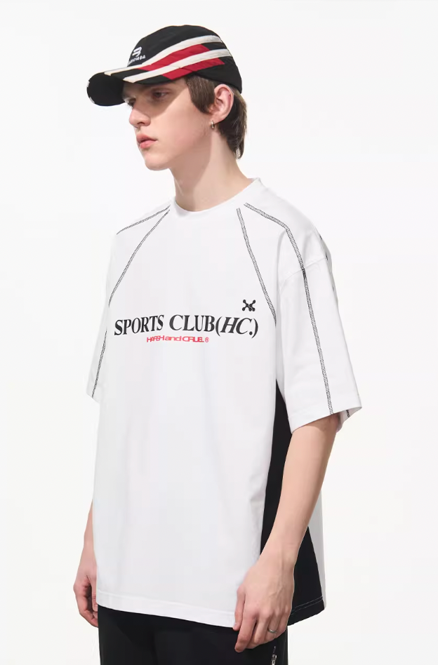 Harsh and Cruel Stitched Line Printed Tee