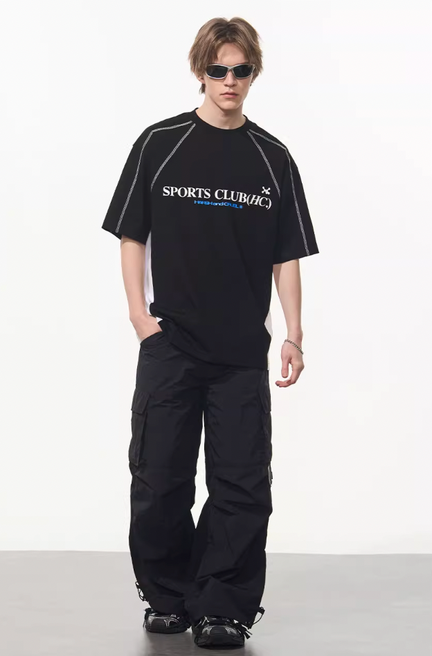 Harsh and Cruel Stitched Line Printed Tee