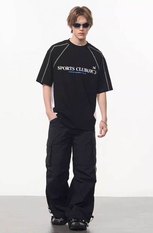 Harsh and Cruel Stitched Line Printed Tee