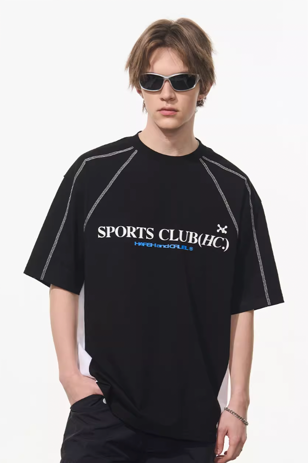 Harsh and Cruel Stitched Line Printed Tee