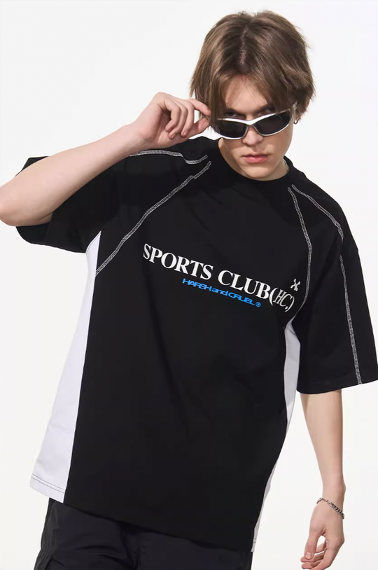 Harsh and Cruel Stitched Line Printed Tee