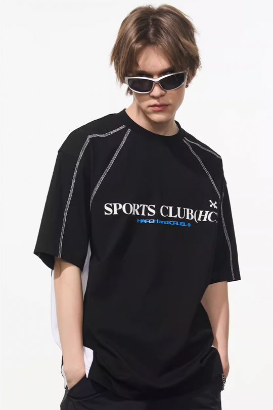 Harsh and Cruel Stitched Line Printed Tee