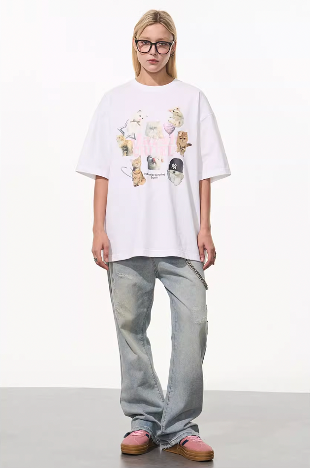 Harsh and Cruel Cats Logo Printed Tee