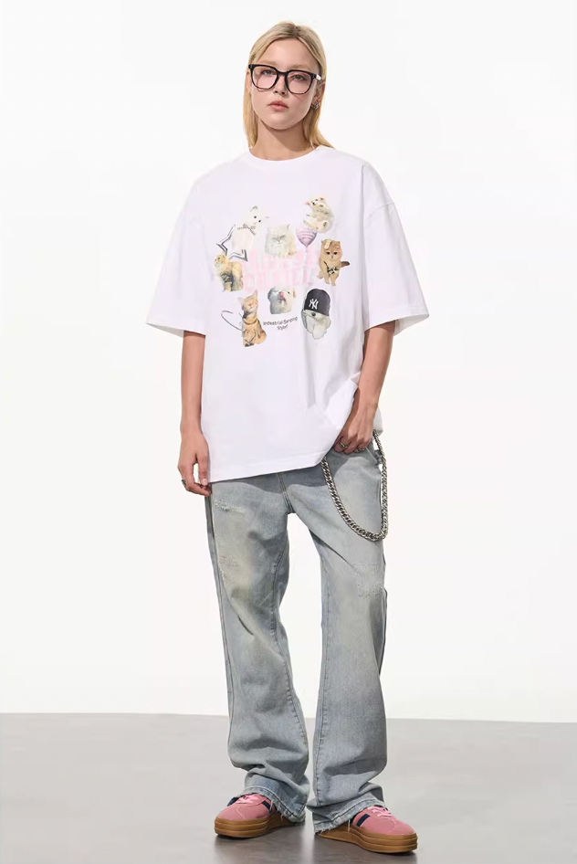 Harsh and Cruel Cats Logo Printed Tee