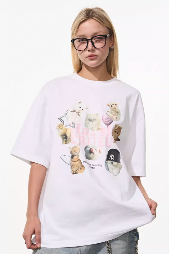 Harsh and Cruel Cats Logo Printed Tee