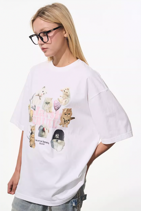 Harsh and Cruel Cats Logo Printed Tee