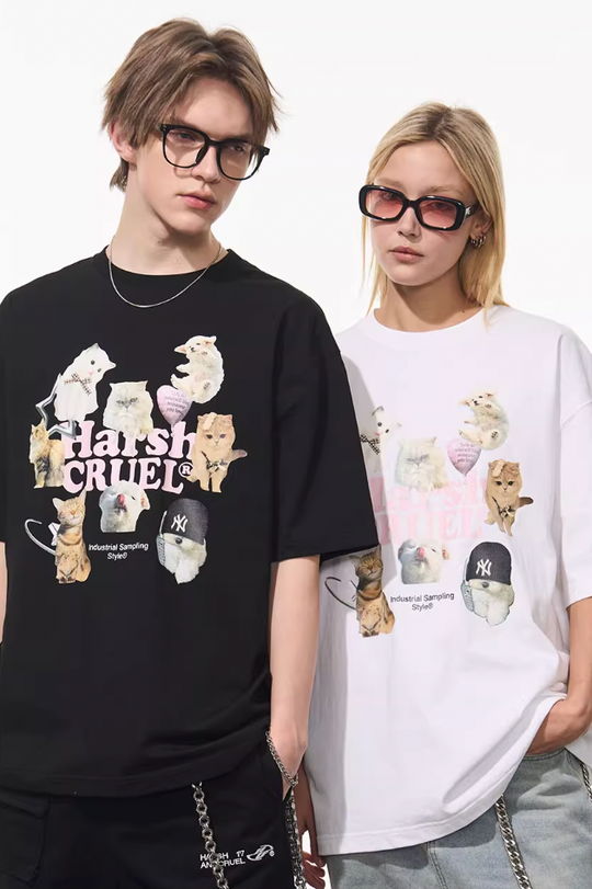 Harsh and Cruel Cats Logo Printed Tee