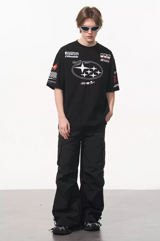 Harsh and Cruel Race Car Printed Tee