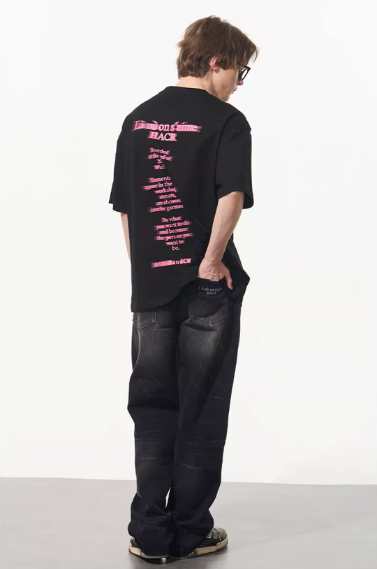 Harsh and Cruel Phantom Font French Typography Tee