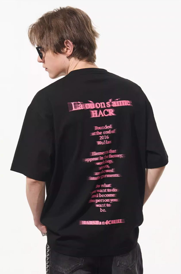 Harsh and Cruel Phantom Font French Typography Tee