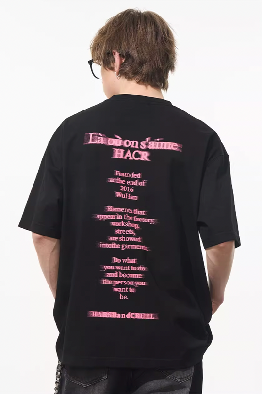 Harsh and Cruel Phantom Font French Typography Tee