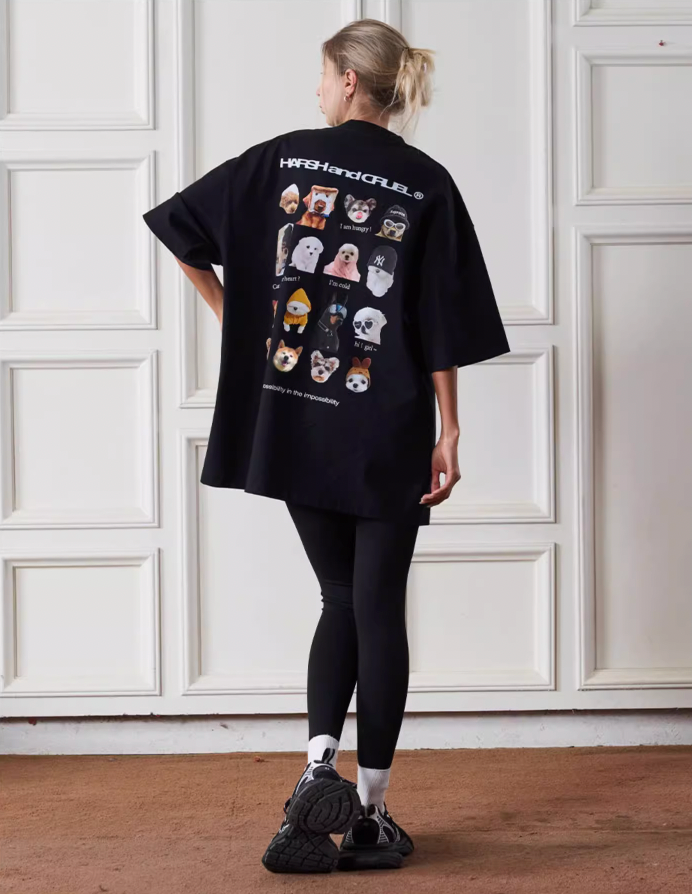 Harsh and Cruel Dogs Logo Printed Tee