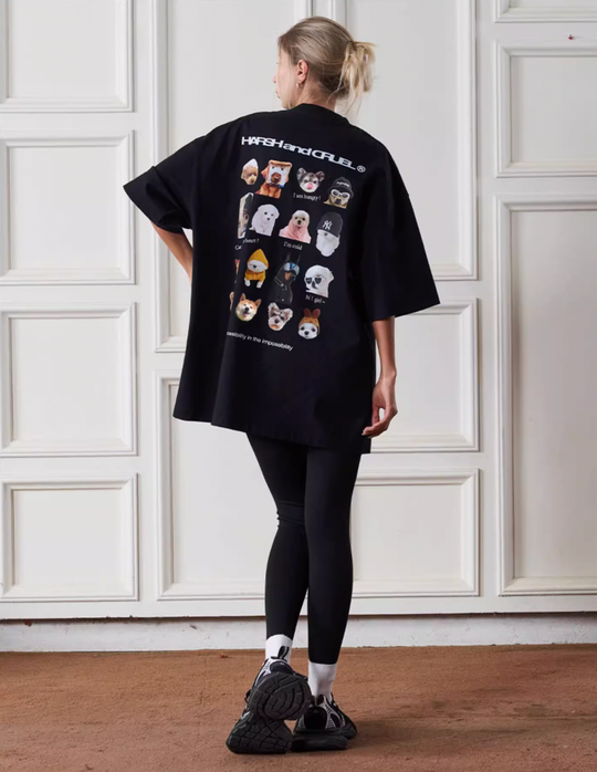 Harsh and Cruel Dogs Logo Printed Tee