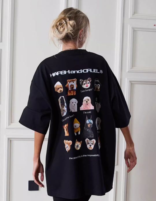 Harsh and Cruel Dogs Logo Printed Tee