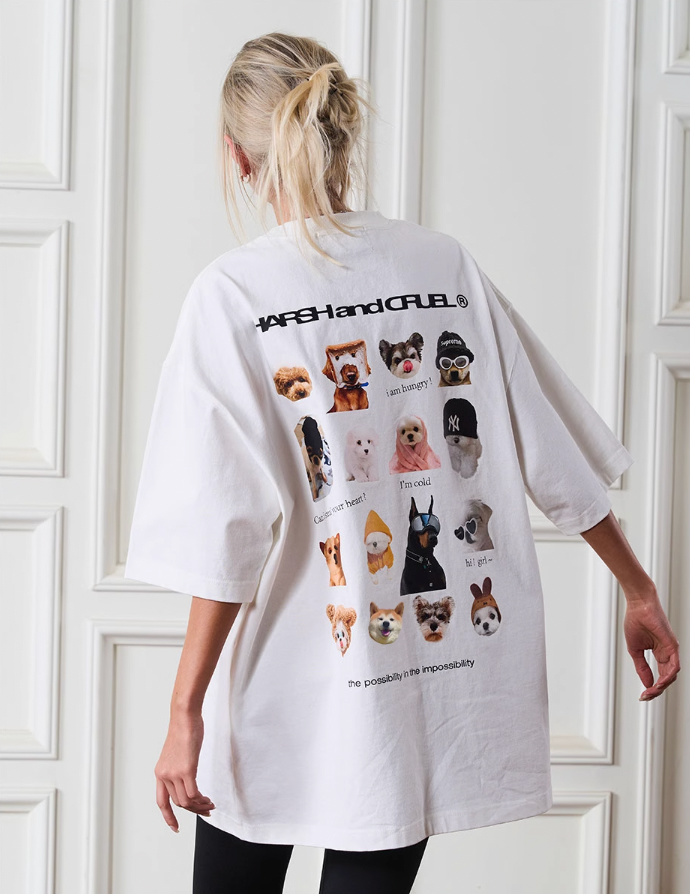 Harsh and Cruel Dogs Logo Printed Tee
