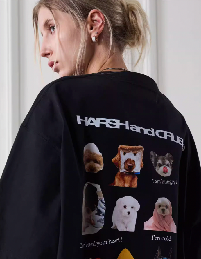 Harsh and Cruel Dogs Logo Printed Tee