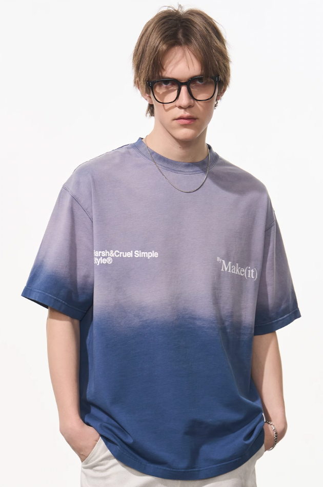 Harsh and Cruel Gradient Washed Logo Tee