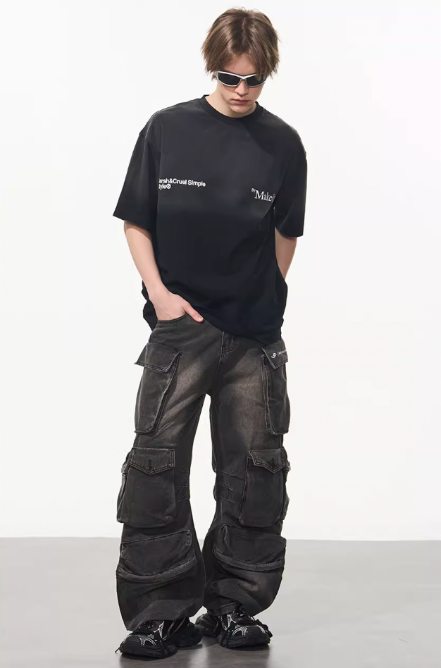 Harsh and Cruel Gradient Washed Logo Tee