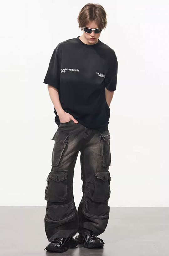 Harsh and Cruel Gradient Washed Logo Tee